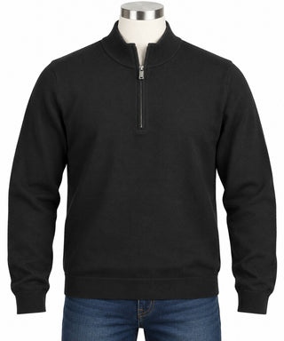 Joseph Abboud Mens Black 100% Merino Wool Zip Modern Fit XXL