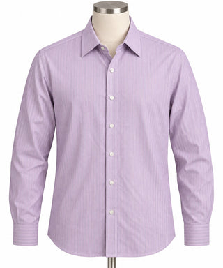 Calvin Klein Men's L Pink Pinstripe Non Iron Dress Shirt