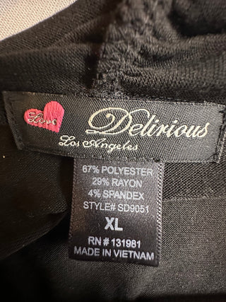 Delirious Los Angeles Women's Black Open-Front Cardigan