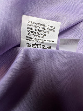 Collars & Co. Medium Lavender Dress Collar Polo Shirt 100%