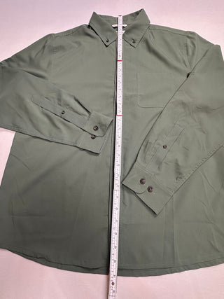 Coolibar Men's UPF 50+ Long Sleeve Button-Up Shirt Size L