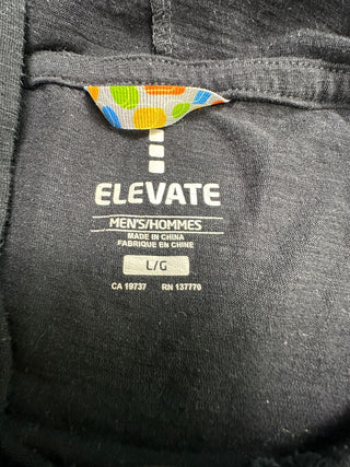 Elevate Men's Black Hoodie with Delta Logo Lightweight Large