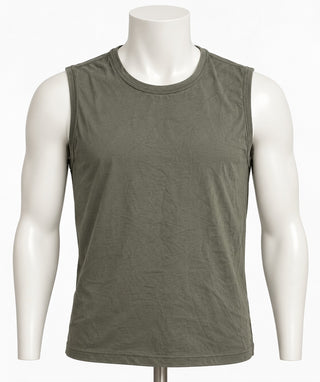 Lands' End Men's M Olive Green Cotton Sleeveless Tank