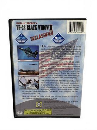 Web of Secrecy YF-23 Black Widow II Declassified DVD West Coast Images Very Good