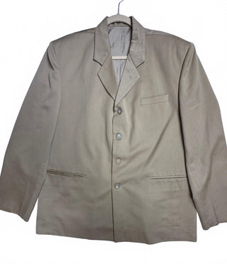 Men's Tan Khaki Blazer Sport Coat 4 Button Lined 24" PTP