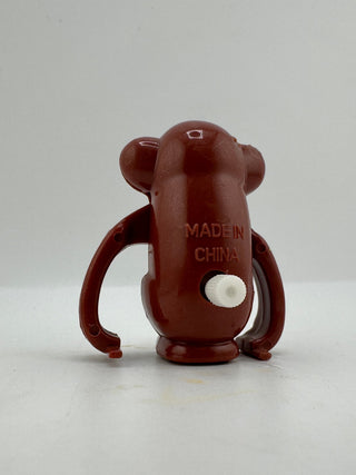 Vintage Wind Up Monkey Toy Brown Plastic Mechanical China