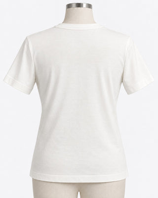 Club Monaco Womens XL White Crew Neck Short Sleeve Tee