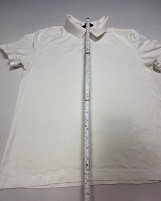 Banana Republic Men's White Polo Shirt Medium