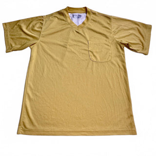 Stone Creek Men's Medium Yellow Mesh V-Neck Shirt Pocket