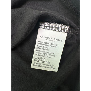 American Eagle Soft & Sexy Turtleneck Top Women's M Black Long Sleeve Stretch