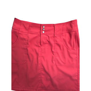 Jofit Women's S Golf Outfit Floral Striped Sleeveless Polo Coral Skort Set
