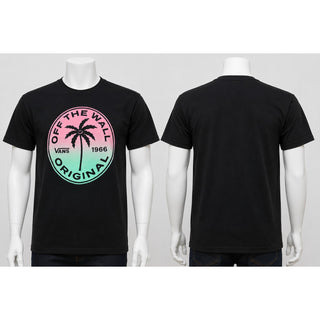 Vans T-Shirt Men’s Small Off the Wall Original Palm Tree Graphic Black Tee 1966