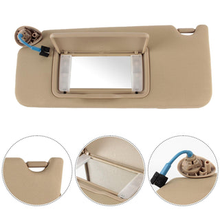 PEVAST Driver Side Sun Visor Beige w/ Mirror Fits Honda Accord 2008-2017 Left