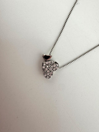 925 Sterling Silver Dainty Heart Necklace Minimalist CZ Pendant Gift for Her