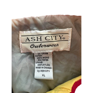 Vintage Ash City Outerwear XL Yellow Navy Sailboat Windbreaker Jacket