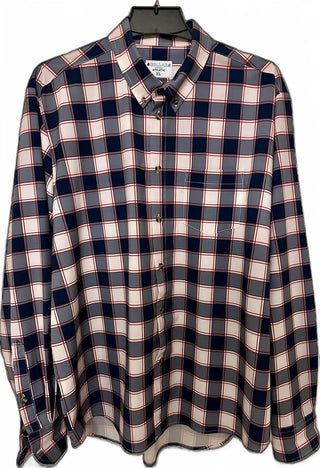 & Collar Men's Classic Fit Plaid Dress Shirt Medium Slim