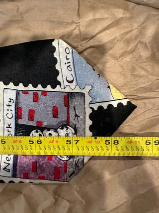 American Greetings Novelty Snowman Stamp Print Men's Tie