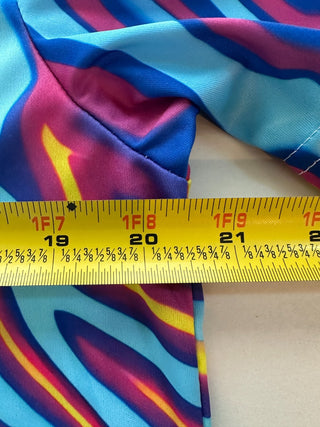 Men's Medium Multicolor Abstract Pattern Polo Shirt Vibrant