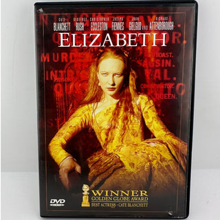 Elizabeth DVD 1998 Cate Blanchett Geoffrey Rush Joseph Fiennes Widescreen