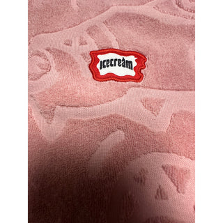 ICECREAM Running Dog Terry Cloth Polo Shirt Pink Men's Large Pharrell