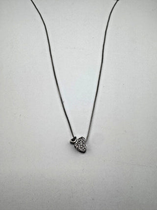 925 Sterling Silver Dainty Heart Necklace Minimalist CZ Pendant Gift for Her