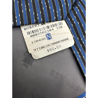 Robert Talbott Best of Class Nordstrom Silk Tie Blue Black Stripe USA NWT