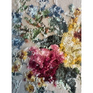 Vintage Floral Needlepoint Tapestry Pair Roses Flowers Handmade Wall Art