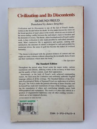 Civilization and Its Discontents Freud Norton PB Psychology Classic