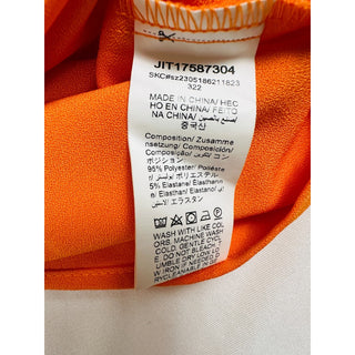 SHEIN Women’s Orange V-Neck Blouse Short Sleeve Size L (EU 40/42, US 8/10) NWOT