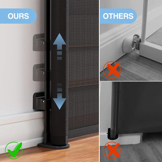 PRObebi Retractable Baby Gate Dog Gate for Stairs Doorways 0-54" Wide Black