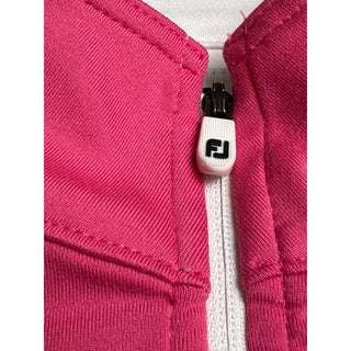 FootJoy Women’s M Pink White Full Zip Golf Jacket Performance Athletic FJ