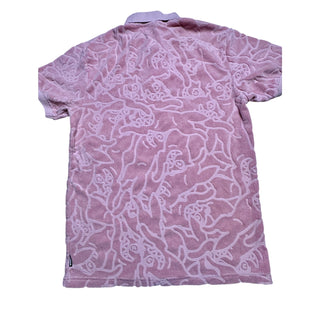 ICECREAM Running Dog Terry Cloth Polo Shirt Pink Men's Large Pharrell