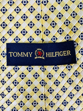 Silk Yellow and Blue Patterned Men's Tie