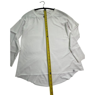 Belyn Key Womens XS White Long Sleeve High Low Golf Pullover Top