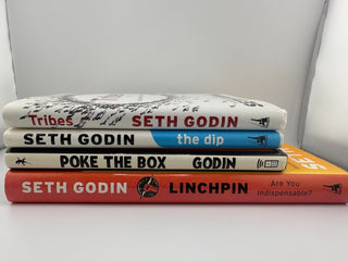 Seth Godin SIGNED 4 Book Lot Linchpin Tribes Dip Poke Box