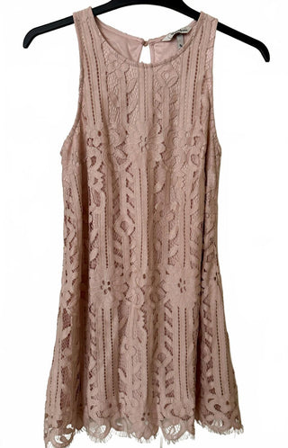 Speechless Pale Pink Lace Sleeveless Dress Medium