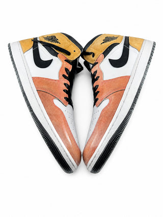 Nike Air Jordan 1 Mid SE Turf Orange 852542-801 Men's Size 12 Pink Suede Shoes