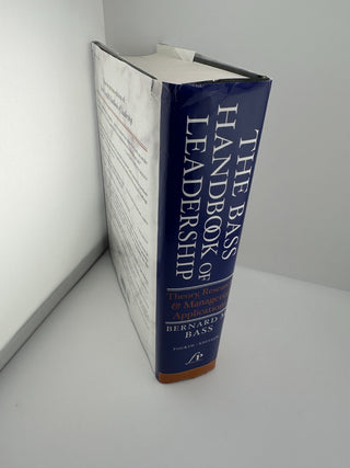 Bass Handbook of Leadership 4th Ed Bernard Bass 2008 HC