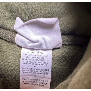 Champion Reverse Weave Hoodie Men’s Large Olive Green Pullover Logo Sweatshirt