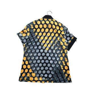 Jamie Sadock Women's Golf Polo Shirt Abstract Dot Print 1/4 Zip Short Sleeve