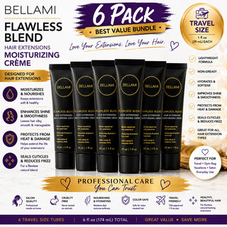 Bellami Flawless Blend Hair Extensions Moisturizing Crème 1oz Travel 6-Pack