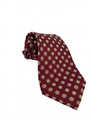 Jones New York Men's Burgundy Polka Dot Silk Tie