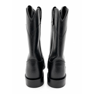 NEW Old West SRM4010 Men's Black Leather Western Cowboy Boots Size 10D NWOB