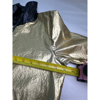 GGblue Luxe Sport Jacket Womens S Metallic Gold Black Full Zip Lightweight