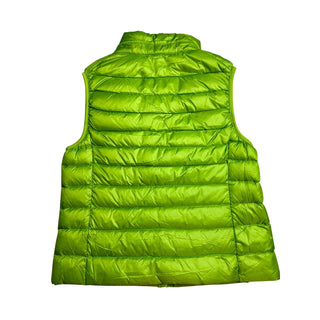 Women’s Lime Green Packable Puffer Vest Lightweight Quilted Zip Pocket