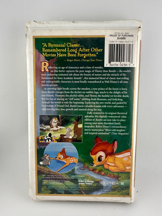 Walt Disney's Bambi 55th Anniversary Masterpiece VHS Tape