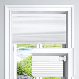 LazBlinds 33x64 Cordless Cellular Shades No Drill Light Filtering White