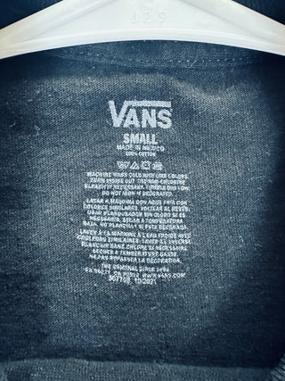 Vans Off The Wall Original Black T-Shirt with Pink and Green