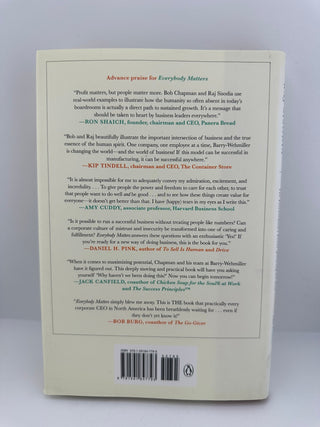 Everybody Matters Bob Chapman Raj Sisodia 2015 Hardcover