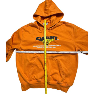 Carhartt WIP Runner Hoodie Orange Hokkaido Cheetah Graphic Pullover Streetwear